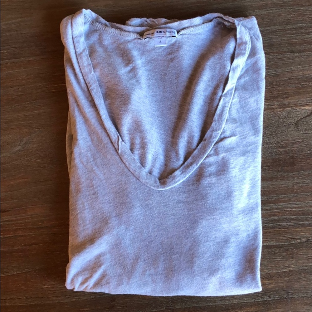 James Perse Long sleeve scoop neck tee